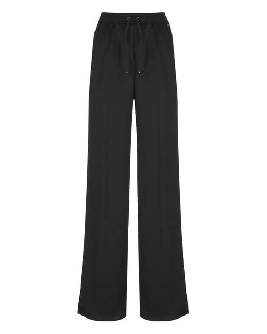 Herno Black Drawstring-Waist Trousers