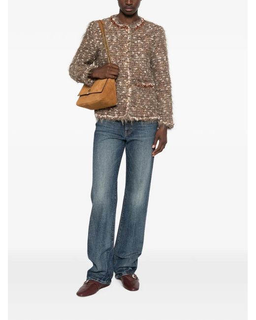 MINIME Brown Sequin-Embellished Jacket