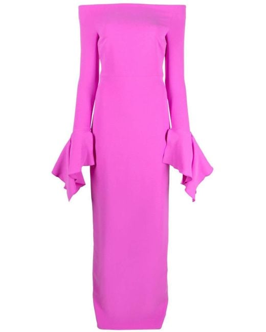 Robe Du Soir En Crêpe Amalie Solace London en coloris Pink