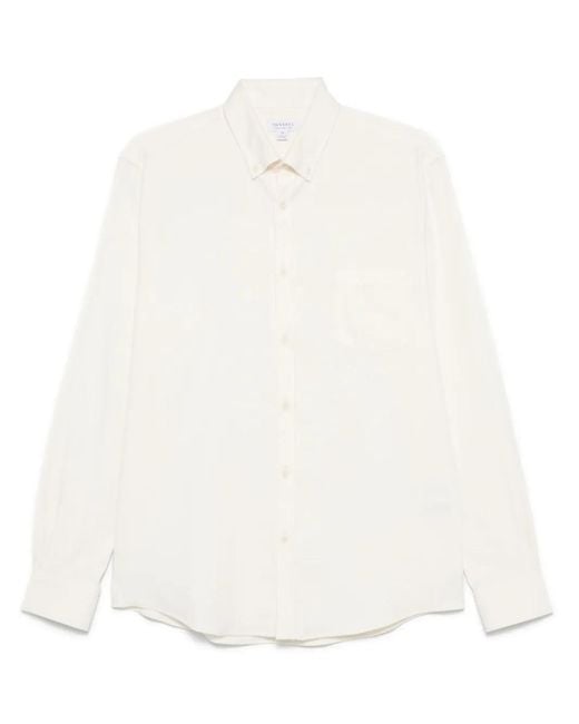 Camisa Con Botones Sunspel de hombre de color White