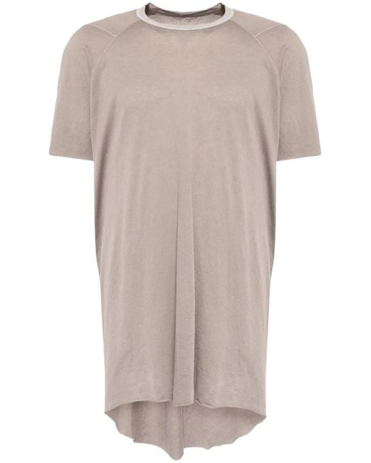 Boris Bidjan Saberi Gray Round Neck Longline T-Shirt for men