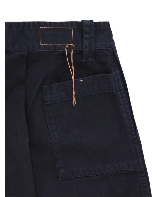 Fortela Blue Bedford Shorts for men