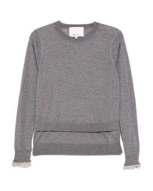 Top Con Design A Strati di 3.1 Phillip Lim in Gray
