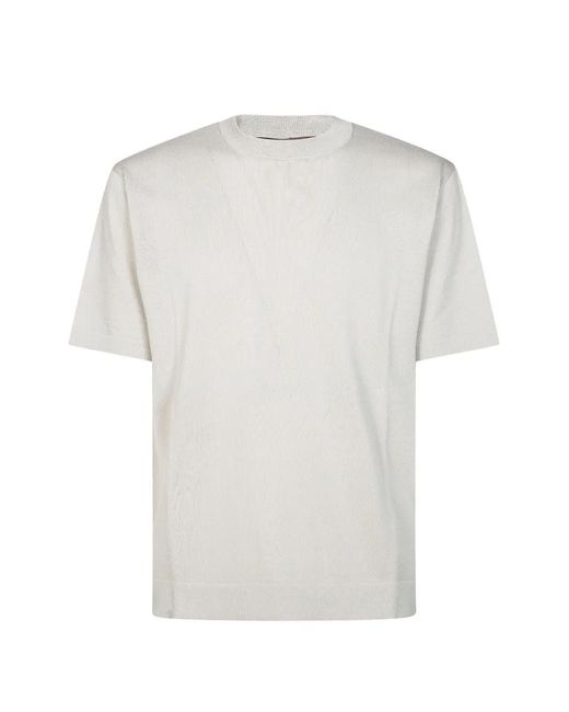 FILIPPO DE LAURENTIIS White Crew-Neck T-Shirt for men