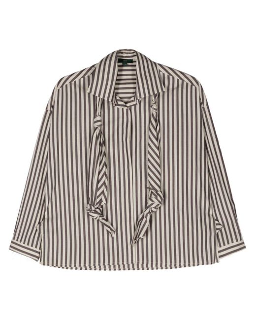 Jejia Brown Meggie Striped Shirt