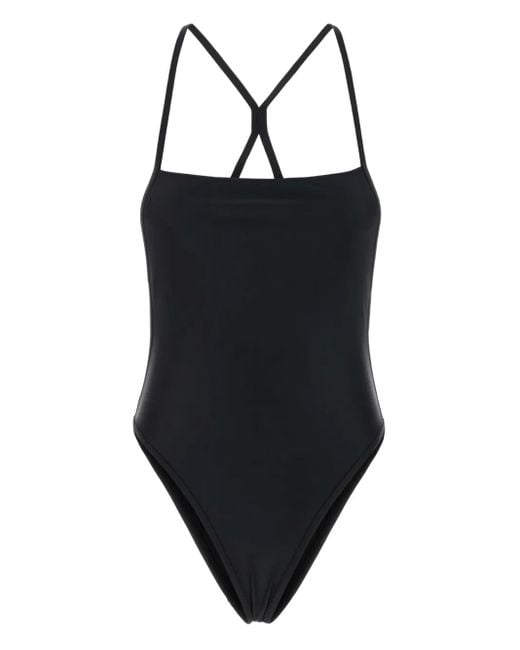MARINE SERRE Black Crescent Moon Swimsuit