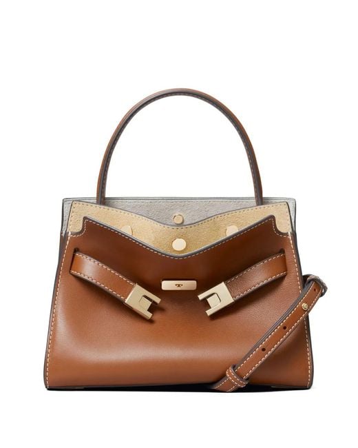Tory Burch Brown Petite Lee Radziwill Double Bag