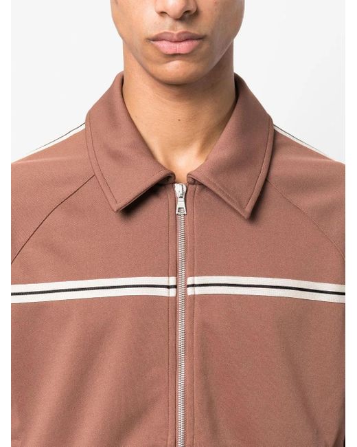 Palm Angels Brown Striped-Trim Sweatshirt for men
