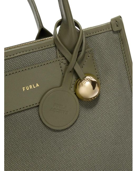 Furla Green Divide Charm Tote Bag