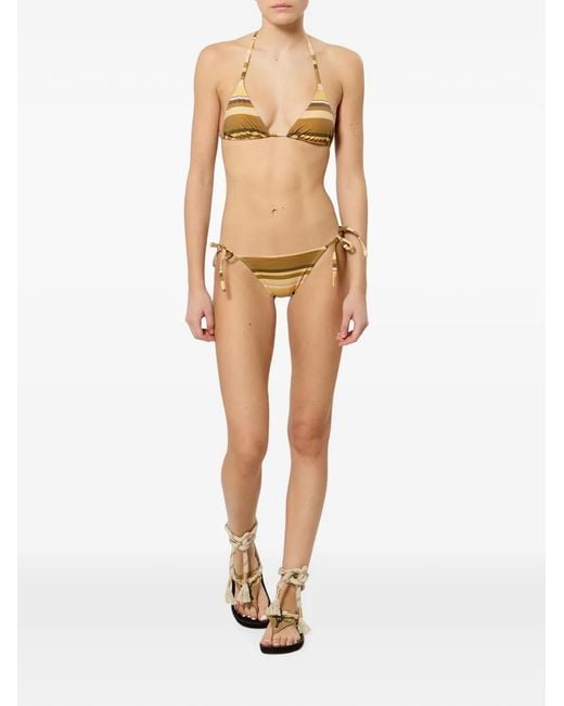 Isabel Marant Natural Flaviana Printed Low-Rise Bikini Bottoms