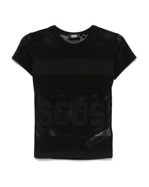 Gcds Black Logo Net T-Shirt