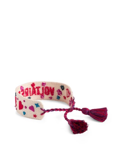 Pulsera Love Bordada Zadig & Voltaire de color Pink