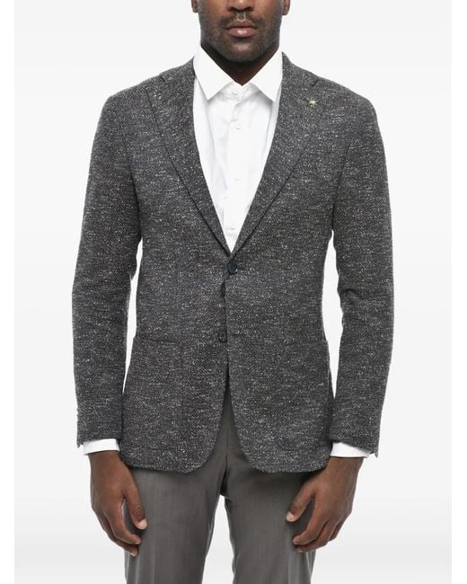 Corneliani Gray Bouclé-Texture Blazer for men