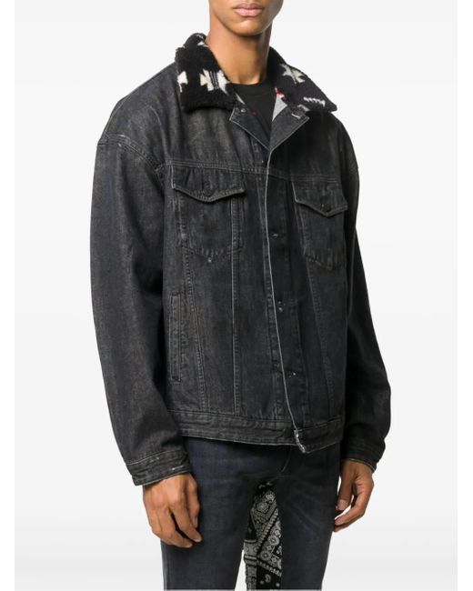 Alchemist Black Denim Jacket for men