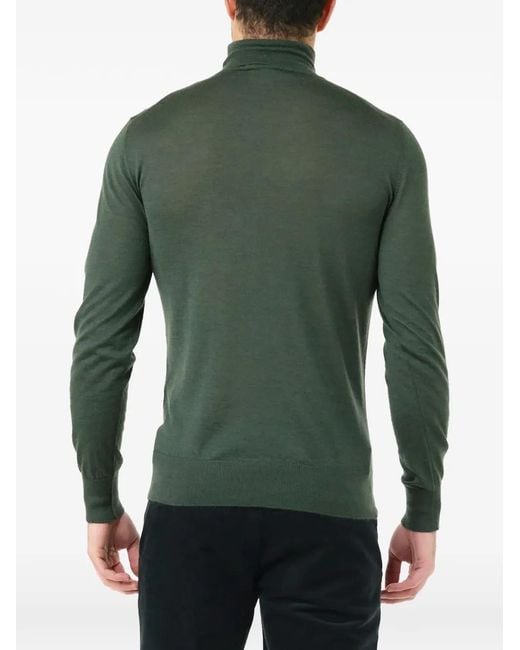 Al Duca D'aosta Green Roll-Neck Long-Sleeve T-Shirt for men