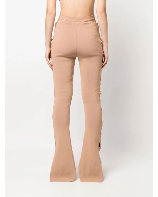 ANDREADAMO Flared Broek in het Natural