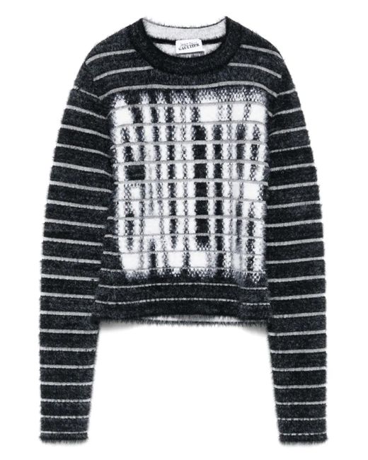 Jean Paul Gaultier Trui Met Intarsia Logo in het Black