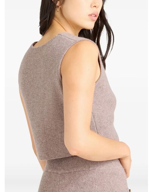 Cinq À Sept Gray Mykah Cashmere Buttoned Gilet
