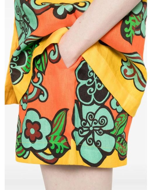 ALÉMAIS フローラル ショートパンツ Yellow