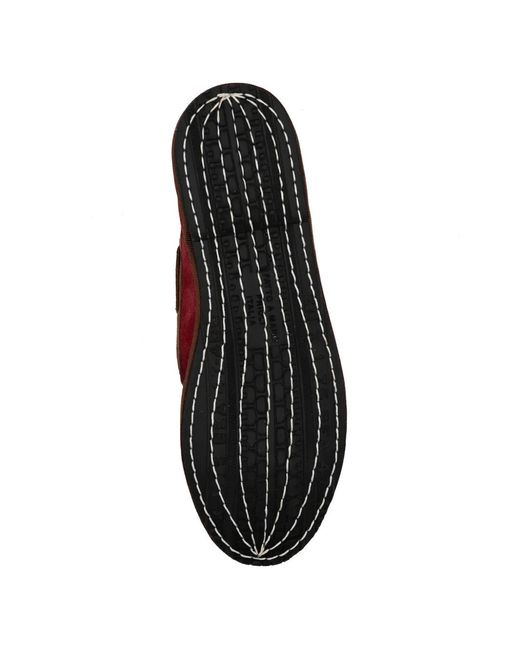 Gondolina Red Boccolo Suede Boat Shoes