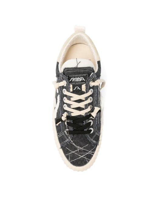 Springa White Wavy Sneakers for men