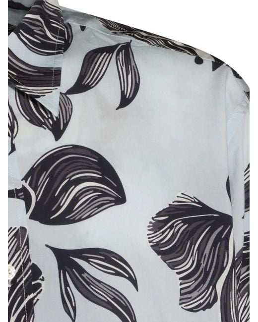 Altea Gray Floral-Print Shirt for men
