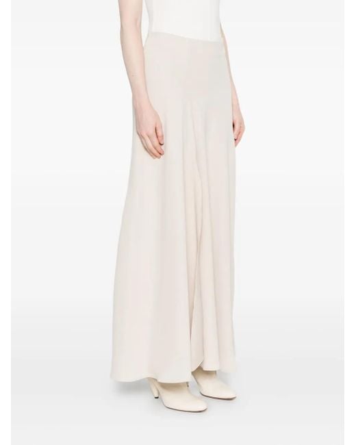 P.A.R.O.S.H. White Split-Front Maxi Skirt
