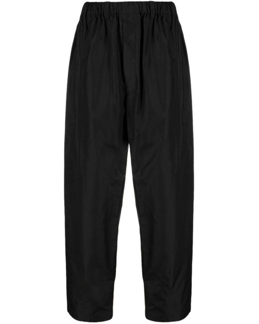 Pantalones anchos de seda Lemaire de hombre de color Black