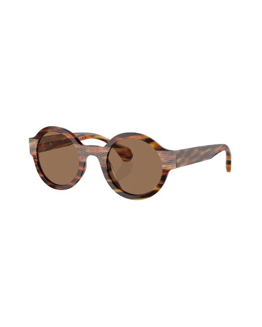 Alain Mikli Brown Round-Frame Sunglasses