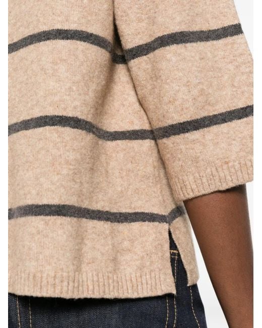Yerse Natural Gestreifter Pullover