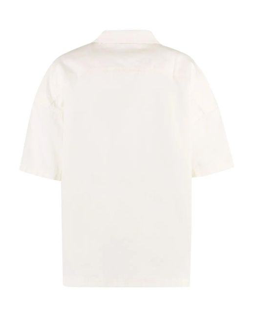 Dickies White Short-Sleeve Button-Up Shirt