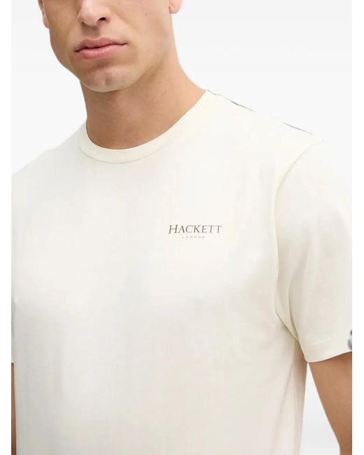 Hackett White Logo-Print Short-Sleeve T-Shirt for men