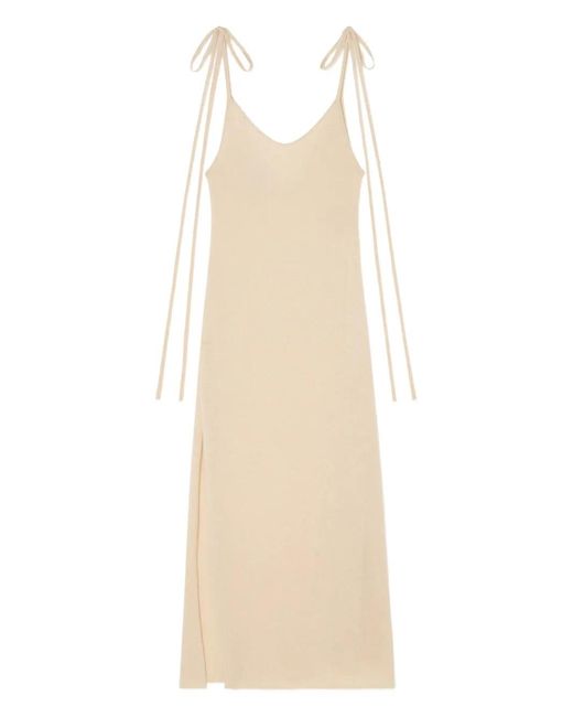 Alanui Natural Tie-Strap Finest Maxi Dress