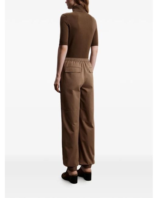 12 STOREEZ Brown Drawstring Track Pants
