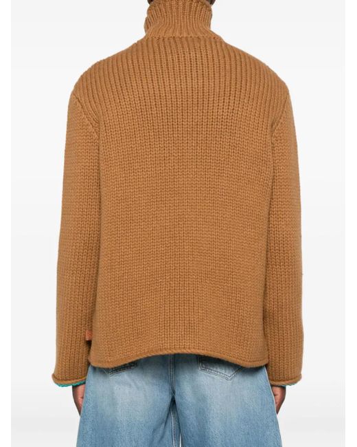 Loewe Brown Roll-Neck Sweater for men