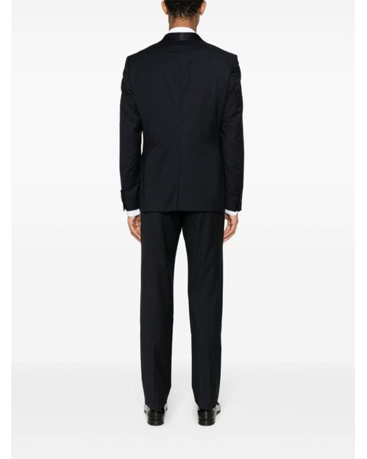 Tagliatore Black Virgin-wool Tuxedo Suit for men