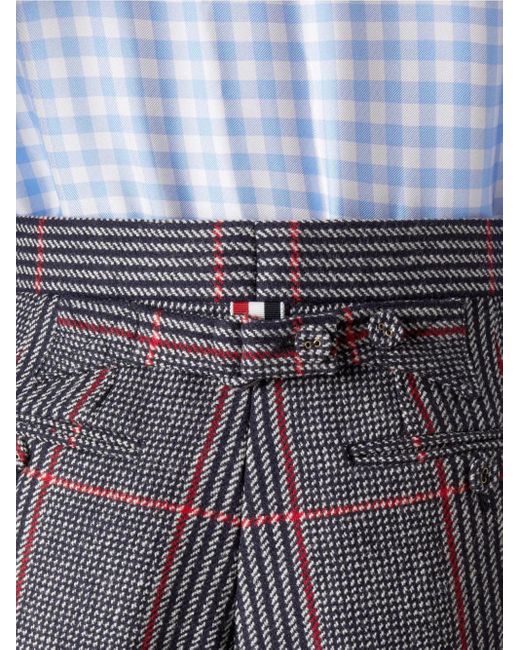 Thom Browne Blue Hunting Oversized Tweed Bermuda Shorts