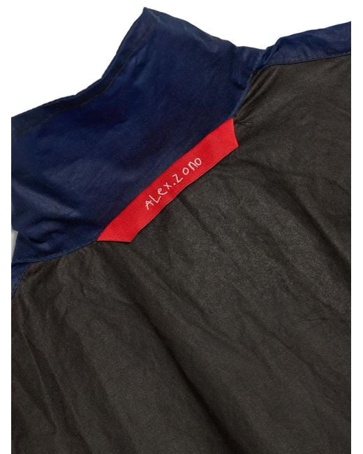 ALEX ZONO Blue Appliqué Zip Track Jacket