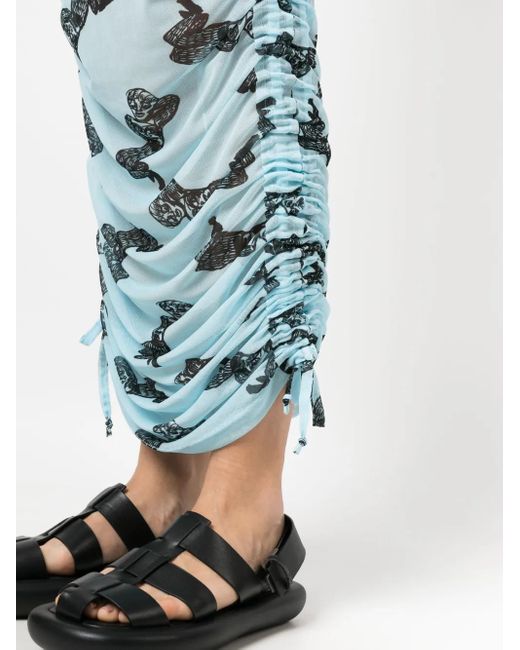Abito Con Stampa Grafica di Charles Jeffrey in Blue