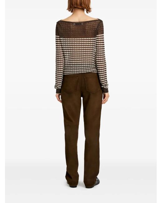Pantalon En Daim À Coupe Droite Proenza Schouler en coloris Brown