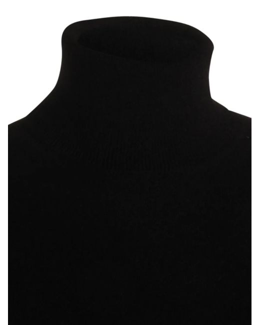 Malo タートルネック カシミアセーター Black