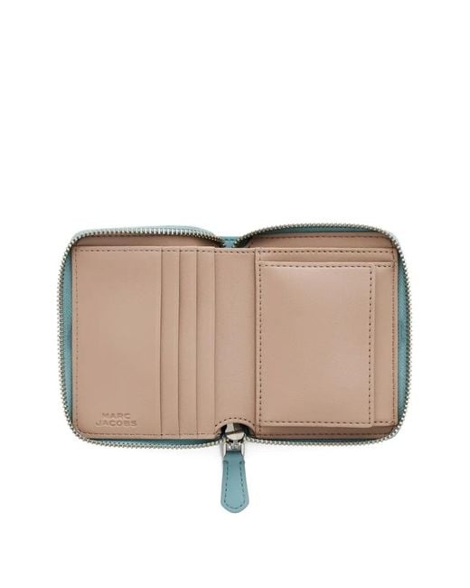 Marc Jacobs Blue Zip Leather Wallet