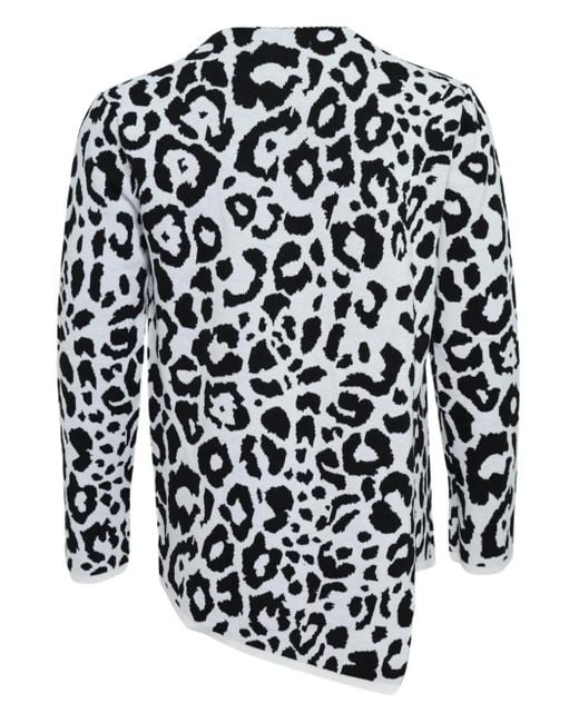 COMME DES GARÇON BLACK Black Leopard-Pattern Knit Sweater