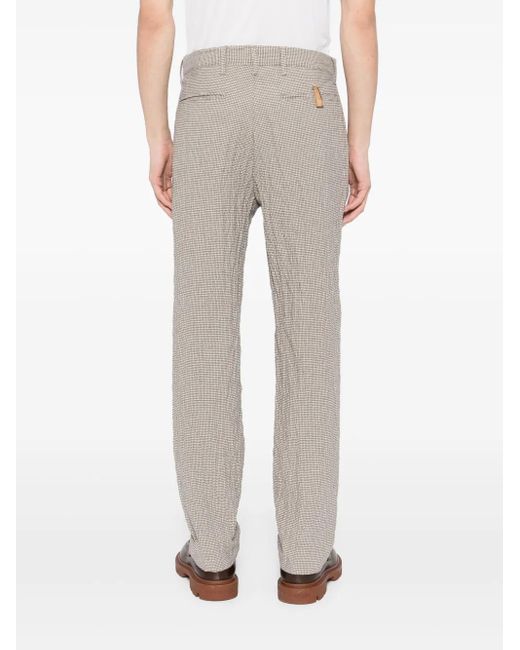 White Sand Gray Tapered-Leg Trousers for men