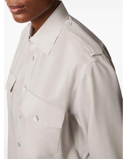 Tod's White Long-sleeve Wool Shirt