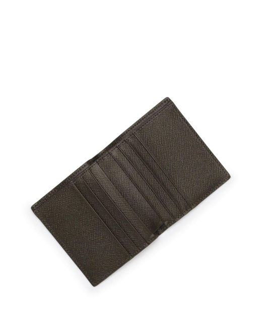 Dolce & Gabbana Gray Logo-plaque Leather Cardholder for men