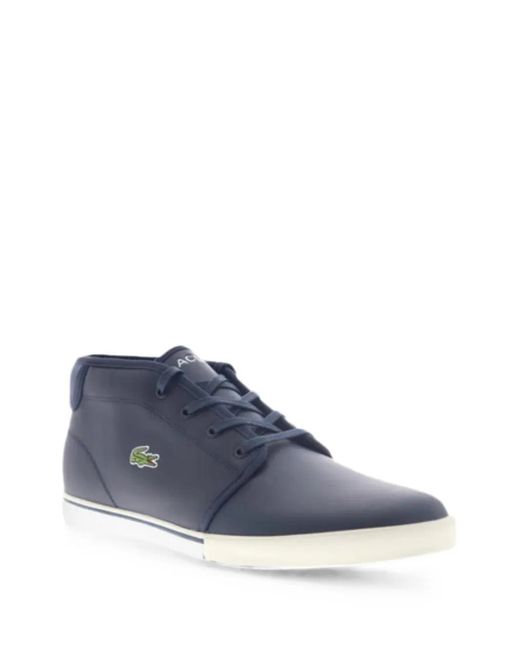 Lacoste Blue Ampthill Logo-Patch Sneakers for men