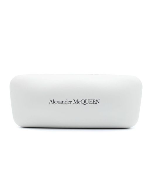 メンズ Alexander McQueen ヘキサゴンフレーム サングラス Gray