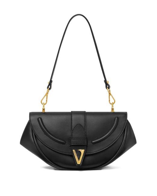 Versace Black Mittelgroße Virtus Schultertasche