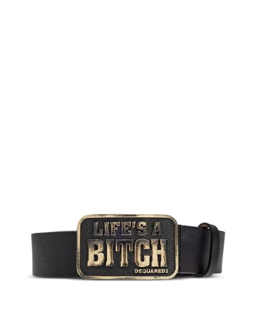 DSquared² White Ceinture En Cuir À Boucle for men